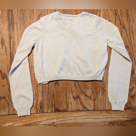 Childrens Place sparkly silver cropped cardigan for girls size XXL - Picture 6 of 9